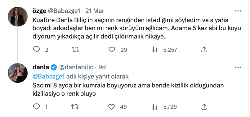 danla bilic cok sevilen sac rengi ile ilgili bilinmeyeni acikladi